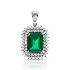 White gold 14k diamond pendant YB Soul Octagon Emerald Jewelry For Formal Occasions, Formal Octagon Emerald Jewelry, Formal Vvs Clarity Square Cut Jewelry, Formal Square Cut Vvs Clarity Jewelry, Elegant Gia Certified Square Cut Jewelry, Elegant Square Cut Gia Certified Jewelry, Formal Asscher Cut Emerald Jewelry, Timeless Octagon Jewelry For Formal Occasions, Formal Octagon Brilliant Cut Jewelry