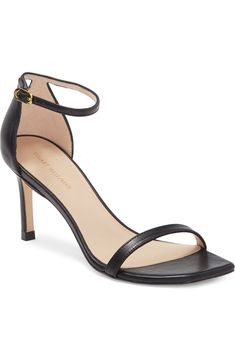 Stuart Weitzman Amelina Ankle Strap Sandal (Women) | Nordstromrack Sleek Ankle Strap Sandals For Date Night, Elegant Ankle Strap Sandals With Adjustable Strap, Sleek Fitted Sandals With Block Heel, Sleek Fitted Sandals With Heel Strap, Sleek Block Heel Sandals, Fitted Ankle Strap Sandals For Date Night, Modern Ankle Strap Sandals For Date Night, Fitted Sandals With Heel Loop For Date Night, Elegant Heels With Adjustable Ankle Strap