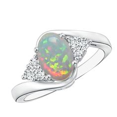 1.20Ct Natural Australian Opal IGI Certified Diamond Ring In 14KT White Gold Today We Have a Solid 14KT White Gold Oval Shape/Cut, Natural and Untreated, Genuine Opal & Diamond, of the Most Beautiful Color. This Ring is made out of Solid 14KT White Gold and Beautiful Opal & Diamond it is one of the Most Sought Out After Classic Designs of all Fine Ring. Further More,This  Opal with its One of a Kind Color and Fire, is Extremely Unique.    This is a most beautiful ring because of the color this Opal has and it is made with excellent craftsmanship. this ring will bring value and status to your life. Total Carat Weight - 1.20 Carat  Opal Weight - 1.00 Carat Natural Diamond Weight - 0.20Ct Ring Size - Ring Is Currently US SIZE 7.00 however, We offer Free Re-sizing from US SIZE 2.00 -11.00 and Diamond White Multi-stone Oval Diamond Ring, Oval Multi-stone Diamond White Diamond Ring, Oval Multi-stone Diamond Ring In Diamond White, Oval Multi-stone Diamond White Rings, Fine Jewelry Opal Ring With Multi-stone Round Cut, Diamond White Multi-stone Round Ring, Fine Jewelry Multi-stone Round Cut Opal Ring, Classic Opal Ring With Diamond Accent Stones, Opal Promise Ring With Diamond Accents