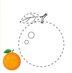 an orange with a leaf on it is in the shape of a circle