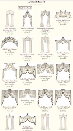 the instructions for how to tie up curtains and drapes in an old - fashioned style