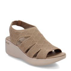 PRICES MAY VARY. 2 inch wedge sandal with a crochet cut out knit upper Luxe Foam cushioned comfort footbed Shock-absorbing midsole Machine washable Crafted with 100% vegan materials Casual Wedge Shoes Women, Memory Maker, Crochet Sandals, Sandal Platform, Skechers Women, Kids Luggage, Luxury Store, Wedge Sandal, Platform Wedges