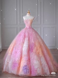 Pink Prom Gown, Debut Gowns, Pink Prom, Fantasy Gowns