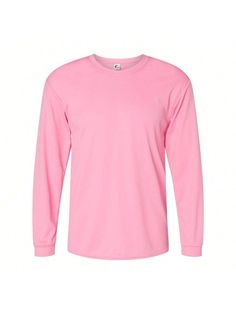 a pink long - sleeved shirt on a white background