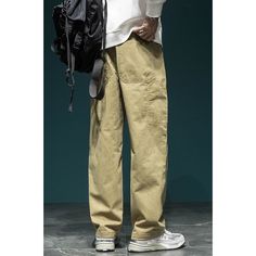 Spring Versatile Plus Size Cargo Pants Fabric: 100% Cotton Size: S, M, L, XL, 2XL, 3XL, 4XL, Multiple Color Selections: Khaki, Army Green  Season: Spring, Fall, Summer, Winter Casual Full-length Cotton Cargo Pants, Casual Baggy Wide-leg Cargo Pants, Casual Cotton Work Pants With Pockets, Casual Baggy Khaki Cargo Pants, Casual Straight Cargo Pants For Outdoor, Casual Baggy Work Pants With Cargo Pockets, Casual Baggy Cargo Trousers, Casual Baggy Cargo Pants With Tapered Leg, Casual Tapered Leg Cargo Work Pants