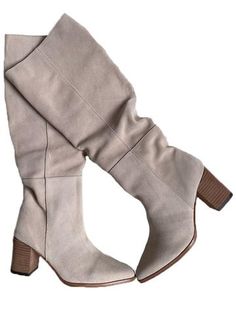 Goodnight Macaroon 'Cynthia' Heeled Knee High Suede Leather Boots (2 Colors) Pre-order item, takes up to... Belted Floral Dress, Frill Mini Dress, Belted Romper, Handbag Organization, Suede Leather Boots, Online Clothing Boutiques, Chunky Boots, Ankle Strap Sandals, Cute Shoes