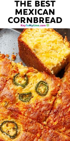 the best mexican cornbread recipe with jalapenos on top and in between