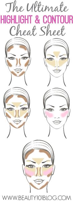 Younique has everything you need to Highlight and Contour your face while following this tutorial! Try our BB Flawless Complexion Enhancers, Moodstruck Minerals Concealers, and Moodstruck Minerals Blushers! Plus... Use Younique's Face Brush Set for the perfect application! Teknik Makeup, Contouring Makeup, Bentuk Alis, Highlight And Contour, Makeup Tip, Smink Inspiration, Beauty Make-up, Makijaż Smokey Eye, Trendy Makeup