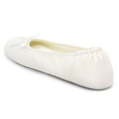 Elegant White Slippers With Round Toe, Elegant White Slip-on Slippers, Slippers Wedding, Satin Slippers, Wedding Slippers, Classic Slippers, Ballerina Slippers, Wedding Guests, Satin Bow