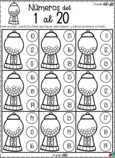 a printable worksheet for numbers to 20