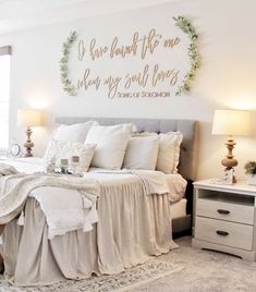 I Have Found The One Whom My Soul Loves Wood Sign-CarpenterFarmhouse Mr And Mrs Signs Above Bed, Above Bed Decor Master Farmhouse, Romantic Farmhouse Bedroom, Bedroom Inspirations Master Romantic, Cozy Farmhouse Bedroom Ideas, Loving Expression, Marriage Quote, Romantic Artwork, Farmhouse Bedroom Decor Ideas