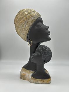 Afrohemian Style, Lady Sculpture, Lady Statue, Sculpture Table, African Home, African Home Decor, Decorative Sculpture, Bookshelf Decor