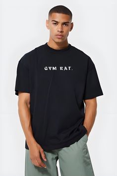 Elevate your workout routine with our stylish Gym Rat Tshirt! Designed for both men and women, this oversized gym t-shirt offers unbeatable comfort and functionality. Key Features: Oversized Design: Experience ultimate freedom of movement during your workouts with our spacious and comfortable fit. Unisex Sizing: Perfectly tailored for men and women, ensuring a flattering and versatile fit for all body types. Moisture-Wicking Fabric: Stay dry and cool, thanks to the advanced moisture-wicking tech Cheap Moisture-wicking T-shirt For Gym, Breathable Relaxed Fit T-shirt For Athleisure, Sporty Text Print T-shirt For Gym, Functional Cotton T-shirt For Gym, Sporty Athletic Fit T-shirt For Gym, Relaxed Fit Sports T-shirt With Text Print, Relaxed Fit Short Sleeve T-shirt For Light Sports, Casual Letter Print T-shirt For Training, Casual Crew Neck T-shirt For Training