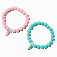 Share your heart with your bestie with this pretty bracelet set. With one for you and one for her, you'll always stay connected. The set includes two stretch beaded bracelets, one in pink and one in green, each with a split heart charm.Pack Size: 2StretchMaterial: Plastic - Claire's Best Friends Split Heart Beaded Bracelets - 2 Pack Casual Pink Beaded Bracelets For Best Friend, Pink Beaded Jewelry For Best Friend Gift, Trendy Pink Friendship Bracelets For Best Friend, Trendy Pink Friendship Bracelet For Best Friend, Pink Beaded Friendship Bracelets, Trendy Beaded Heart Bracelet For Friendship, Casual Pink Jewelry For Best Friend Gift, Pink Beaded Bracelet For Best Friend Gift, Pink Round Bead Bracelets For Best Friend