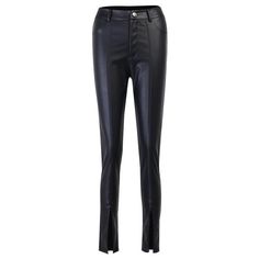 Opt for the Lola Leather Pants for a look that is both sleek and sophisticated. Crafted from a form-fitting faux leather fabrication, this versatile number will quickly become a high-rotation wardrobe staple. Pair with Basic Tops to elevate your everyday or a dressy top for the ultimate after-dark look. #puleatherpants, #puleatherclothes, #puleathertrousers, #pantsforwomen, #pantsoutfitideas Description: Fabric: Polyester, Spandex & Faux Leather Faux Leather Pants With Zipper Closure For Work, Sleek Leather Pants With Zipper For Work, Sleek Full-length Faux Leather Pants, Sleek High-waisted Leather Pants For Business Casual, Sleek High-waist Leather Pants With Zipper Closure, Sleek High Waist Leather Pants With Zipper Closure, Sleek High Waist Leather Pants For Office, Edgy Full-length Leather Pants For Workwear, Sleek Faux Leather Pants For Business Casual