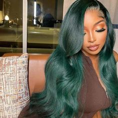 Long Wave Cosplay Costume Hair Anime Full Party Wig Dark Green Wig Synthetic Wig 6226170761280  eBay Black Women Hair Color, Dark Green Hair, Hair Colorful, Green Wig, Honey Hair, Hair Color For Women, Colored Wigs, Frontal Wig, Swiss Lace