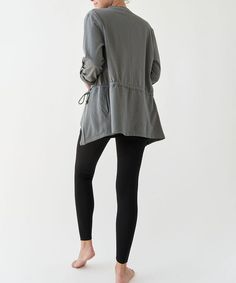 They are back!HEMP 60% ORGANIC COTTON 40%Elevate any look with the Organic Hemp Open Front Jacket by Fabina.Constructed with functional pockets, a draped collar, rolled up button tab sleeves and a drawstring waist, this jacket is effortlessly flattering.Let the cords and collar cooly hang free, or sinch yourself in for the perfect hourglass shape. JACKET SMALL MEDIUM LARGE inch inch inchWIDTH 19 20 21 LENGTH 30 1/2 31 31 1/2Fabric Contents: ORGANIC HEMP COTTONCare Instructions: machine washSize Stretch Outerwear With Pockets For Everyday, Versatile Outerwear With Pockets For Layering, Stretch Fall Outerwear With Side Pockets, Stretch Outerwear For Everyday Fall Use, Everyday Stretch Outerwear For Fall, Gray Spring Outerwear With Side Pockets, Spring Gray Outerwear With Side Pockets, Gray Outerwear With Side Pockets For Spring, Long Sleeve Utility Jacket With Pockets For Layering