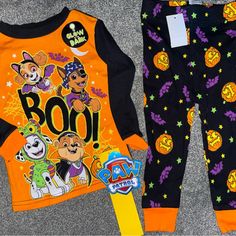 Brand New With Tags Paw Patrol Halloween Pajama Set Unisex Size 18 Months Long Sleeve Shirt & Pants Super Adorable Set Featuring The Paw Patrol Pups! Playful Orange Long Sleeve Sleepwear, Long Sleeve Sleepwear For Halloween Playtime, Playful Orange Sleepwear For Sleepovers, Playful Orange Loungewear Sets, Playful Orange Playwear Sets, Orange Long Sleeve Halloween Sets, Paw Patrol Halloween, Paw Patrol Pajamas, Paw Patrol Girl