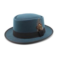 Make a Statement with the Brixton Felt Pork Pie Hat by EFFENTII Modern style meets vintage charm with EFFENTII's Brixton Felt Pork Pie Men's Hat. This iconic accessory is an ode to times gone by, yet fits seamlessly into today's fashion landscape. Whether you're aiming for a laid-back weekend vibe or elevating your evening attire, this hat has got you covered. Available in a variety of dazzling colors, it ensures you're not just in the conversation but leading it. Retro, refined, and undeniably Vintage Fitted Felt Hat For Fall, Retro Winter Fedora With Flat Brim, Retro Flat Brim Fedora For Winter, Retro Winter Fedora With Curved Brim, Retro Fedora Hat For Fall, Winter Retro Adjustable Fedora, Adjustable Vintage Felt Hat For Fall, Brown Boater Hat With Short Brim For Winter, Vintage Fitted Hat Bands For Fall