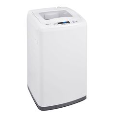 a white portable washing machine on a white background