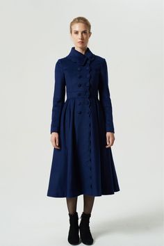 Stay stylish and cozy in this Navy Blue Long Wool Coat. Perfect for chilly days. 

SKU 1971 
Link in bio 

#Fashion #WinterStyle #Outerwear #StayWarm #Trendy #OOTD #WoolCoat #Xiaolizihandmade Fall Wool Coat For Office With Pockets, Fall Wool Office Coat With Pockets, Fall Office Wool Coat With Pockets, Fitted Winter Pea Coat, Winter Wool Coat With Pockets, Winter Wool Coat With Lapel Collar And Pockets, Classic Wool Coat With Stand Collar And Pockets, Wool Coat With Pockets For Cold Weather, Wool Pea Coat With Stand Collar And Pockets