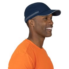 PRICES MAY VARY. RECYCLED MATERIALS — This men’s running hat is crafted using REPREVE fabric, which is made from recycled plastic water bottles. This approach not only helps reduce impact on the planet, but also offers high-quality, durable running hats for men. Ideal for the conscious consumer, these tennis hats for men combine style, comfort, and a commitment to reducing plastic waste in one smart design. REFLECTIVE ACCENTS — Stay visible and safe during your runs with silver reflective accent Moisture-wicking Six-panel Hats For Sports Events, Sporty Breathable Fitted Hat For Outdoor, Sporty Six-panel Fitted Hat For Outdoor, Durable Sports Cap, Adjustable Sporty Fitted Hat For Outdoor Activities, Sporty Fitted Baseball Cap For Outdoor, Functional Blue Baseball Cap For Sports, Sporty 5-panel Fitted Hat For Outdoor, Sporty Fitted Cap For Outdoor Activities