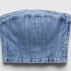 Zara Medium Wash Crooked Corset Style Denim Top. Made Of A Good Quality, Thick Denim With Slight Stretch. Has A Side Zip Closure Which Unzips All The Way To Make It Easier To Get On And Off. Size Xs/S. New With Tag. Made Of 99% Cotton / 1% Elastane Please Note: Top Is Actually A Size S, However, Since Zara’s Corset Tops Tend To Run Slightly Small, I Am Listing It As A Size Xs/S. Light Indigo Washed Denim Top, Trendy Washed Blue Denim Top, Fitted Blue Recycled Denim Top, Fitted Blue Denim Top From Recycled Material, Fitted Light Wash Denim Top, Light Wash Stretch Denim Top, Stretch Light Wash Denim Top, Blue Recycled Denim Top For Summer, Stretch Denim Top In Denim Blue