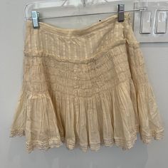 This Is An Older Style That You Will Not Find Anymore! I Love This Skirt But It’s Too Small On Me. Never Worn! Cream Beige Color, Love Shack Fancy, Older Style, Older Fashion, Cream Beige, Beige Color, Womens Skirt, Love This, I Love