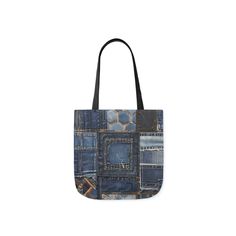 Denim Design Canvas Tote Bag, 5-color Straps - Etsy Rectangular Denim Canvas Shopping Bag, Rectangular Denim Canvas Bag For Shopping, Denim Blue Canvas Tote Bag, Blue Bags With Graphic Print For Daily Use, Casual Blue Square Canvas Bag, Blue Square Canvas Bag, Blue Rectangular Bag With Graphic Print, Recycled Jeans Bag, North Las Vegas