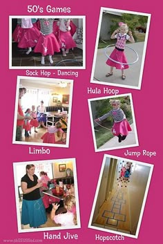 Sock Hop Fifties Party, 50s Sock Hop, Girls Party Games, Hand Jive, Rock N Roll Party, Birthday Party Activities