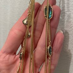 Beautiful! Never Worn. 3 Gold Strands With Gold Accents And Abalone Stones Throughout. Please See My Other Listing For The Matching Earrings! Jewelry Kendra Scott, Kendra Scott Jewelry, Strand Necklace, Kendra Scott, Gold Accents, Matching Earrings, Womens Jewelry Necklace, Jewelry Necklaces, Women Jewelry