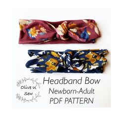 two headbands with flowers on them