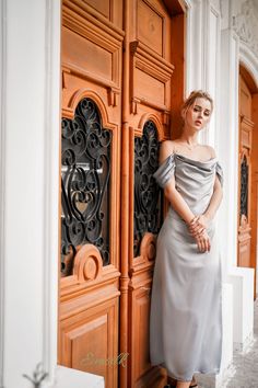 "This party dress is perfect for any evening events! 100 % designed and handmade by Emsilk. I am pleased to offer your garments made to measure at no extra cost. All of my designs can be made in any colors that you see in my shop. Link to all colors in pure silk: https://www.etsy.com/shop/emsilkdesign?ref=seller-platform-mcnav&section_id=28483599 * Detail: - Cowl neckline - Off shoulder pleated sleeves - Invisible zipper on the back - Floor length/ midcalf length -Best quality silk, 100 % pu Elegant Draped Satin Slip Dress, Elegant Silk Satin Dress With Cowl Neck, Elegant Silk Satin Cowl Neck Dress, Satin Prom Dress With Cowl Neck, Wedding Slip Dress With Draped Bias Cut, Elegant Cowl Back Prom Dress, Silk Bridesmaid Evening Dress For Prom Season, Silk Bridesmaid Evening Dress For Prom, Bias Cut Draped Slip Dress For Wedding