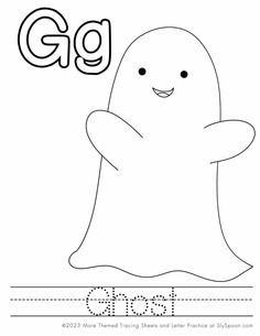 the letter g is for ghost worksheet