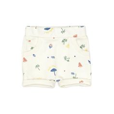 Tun Tun (Peru) - Pima Cotton Shorts - Dolce Vita-Bottoms-3-6M-Posh Baby Playful White Bottoms With Built-in Shorts, Organic Cotton Loungewear Bottoms For Summer, Organic Cotton Relaxed Fit Shorts For Spring, Organic Cotton Shorts With Elastic Waistband For Summer, Spring Organic Cotton Relaxed Fit Shorts, Playful Cotton Summer Pants, Playful Summer Cotton Pants, Playful Bottoms With Built-in Shorts And Relaxed Fit, Spring Organic Cotton Shorts With Elastic Waistband