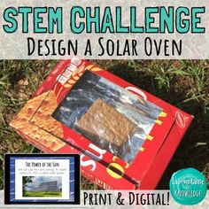 For this STEM Challenge, students must design and test a solar powered oven by melting chocolate and marshmallows to make s'mores! In the process, they'll learn about the power of the sun as a source of renewable energy. This science experiment is the perfect activity for a unit on heat transfer, the sun, solar power, or renewable energy. This resource includes: teacher directions, discussion questions, and extension activities background information about solar powerstudent directions with phot Heat Energy Activities, Stem Resources, Solar Oven, Sun Solar, Energy Activities, Stem Challenge, Heat Energy, Energy Transfer, Stem Challenges