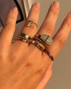 Safe for sensitive skin. Available in 14k Gold Filled or Sterling Silver. Interlocking Rings, Graduation Jewelry, Types Of Gold, Demi Fine Jewelry, Soft Ring, Round Rings, Pearl Gemstone, Gold Plated Jewelry, Jewelry Plate