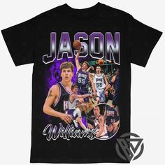 Beyond Dope  Jason Williams Sacramento Kings NBA Basketball Tee Jayson Williams, Basketball Streetwear, Basketball Vintage, Jason Williams, Basketball Bag, Nba Shirts, Basketball Tees, Sacramento Kings, 2023 Christmas