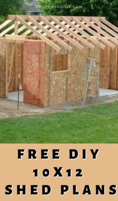 Woodworking Plans for Beginners 10x12 Shed, Storage Building Plans, 10x12 Shed Plans