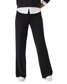 SPANX® Air Essentials Wide Leg Pants Women - Bloomingdale's Elegant High-waisted Sweatpants, Elegant Relaxed Fit Full-length Bottoms, Elegant Full-length Relaxed Fit Bottoms, Elegant Full-length Bottoms With Relaxed Fit, Elegant Relaxed Fit Elastane Pants, Elegant Wide Leg Sweatpants For Fall, Chic Workwear Sweatpants, Elegant Wide-leg Sweatpants For Fall, Elegant Relaxed Fit Bottoms