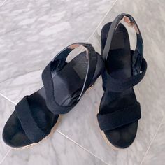 Ladies! These Are The Most Comfortable Platforms, Perfect For Your Trip To Cancun. They Look Great With A Sundress Or Jeans And A Tank. Black Wedge, Espadrille Sandals, Espadrille Shoes, Wedge Espadrille, Tory Burch Shoes, Cancun, Sundress, Tory Burch, Looks Great