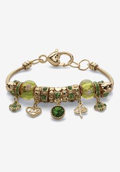 In a contemporary tapestry of colors and charms, this designer-inspired Bali-style birthstone beaded charm bracelet makes a stylish statement. No need to build a bracelet bead-by-bead... This wrist wrap comes completely full with a colorful array of beads, charms and spacers in the birthstone color of your choosing. Adjustable 8" length. Goldtone. Secured with a lobster clasp. Birthstones are simulated gemstones.Main Stone: 1 Round Faceted Cut Blue Crystal, 8.5 mm x 8.5 mm2 Round Faceted Cut Blu Pandora Mixed Metal Bracelet, Crystal Charm Bracelet, Junk Bracelets, Maximalism Jewelry, Charm Bracelet Ideas, Jewellery Organization, Slide Bracelet Charms, Jewelry Goals, Contemporary Tapestry