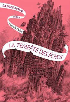 the cover to la tempete des echos, with an image of a castle in