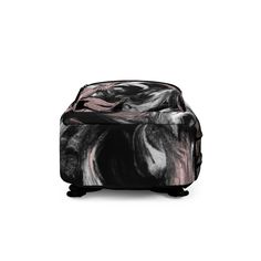 Backpack - Large Water-Resistant Bag, Black Pink White Abstract Pattern. Have you got room for all that? With our roomy and durable backpack, you will! This bag is made from spun polyester and weights 1.3 lbs, just enough to be light, strong and long-lasting. Grab it, stow it, throw it onto the seat next to you, this backpack can take it, and so will you, wherever you go!.:100% polyester.:Lightweight and waterproof.:Adjustable shoulder straps.:Custom name tag sewn inside.:NB! Size variance +/- 0 Durable Backpack, Backpack Waterproof, Sewing Tags, Large Backpack, Urban Chic, Abstract Pattern, Seamless Pattern, Modern Minimalist, Fashion Backpack