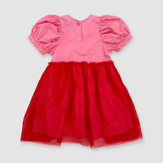 Even princesses deserve a day off. Put down the silver spoon and enjoy a day in a more casual frock. Made in 100% cotton with just the right amount of frilly tulle, this dress is just as ready for a game of gaga ball as it is a royal ball. We love to style with crew socks and sandals, a bold sneaker or our most fanciest plastic high heels. 100% Cotton with 100% Nylon. Made in China. *Sizing runs generously size down for a more fitted look. Machine wash cold, tumble dry low. Playful Ruffled Tutu Dress In Tulle, Playful Ruffled Tutu Dress, Playful Ruffled Tulle Tutu Dress, Summer Princess Tutu Dress With Short Sleeves, Playful Ruffled Tutu Dress For Party, Pink Summer Tutu Dress For Costume Party, Pink Tutu Dress For Summer Costume Party, Summer Princess Dress For Costume Party, Spring Party Tutu Dress With Short Sleeves