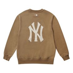 MLB New York Yankees Vintage Embroidery Logo Long-Sleeve Fleece Unisex Khaki 31MTM1041-50B (Retro/Loose Fit/Gift Recommend/Gift to Boyfriend) Khaki Hoodie, Vintage Yankees, Gift To Boyfriend, Vintage Embroidery, Boston Celtics, New York Yankees, Stylish Sneakers, Embroidery Logo, Perfect Pair