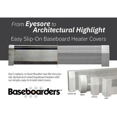 the baseboard heater covers are easy to install