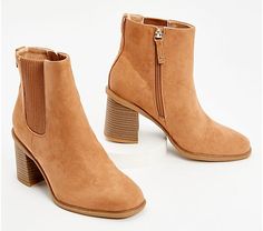 Dr. Scholl's Heeled Chelsea Boots - Ride Away - QVC.com Heeled Chelsea Boots, Dr. Scholl's, Fall Looks, Saddle, Chelsea Boots, Chelsea, Bring It On, Zipper, Boots