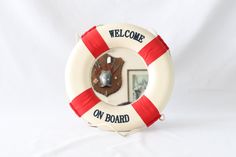 a life preserver with the words welcome on board