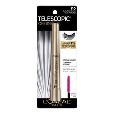 Telescopic Original Washable Mascara - L'Oréal | Ulta Beauty Loreal Telescopic Lift Mascara, Telescope Mascara, Loreal Telescopic Mascara, Telescopic Mascara, Hair Blow Dryer, Blow Dry Brush, Blackest Black, Hygiene Products, Waterproof Mascara